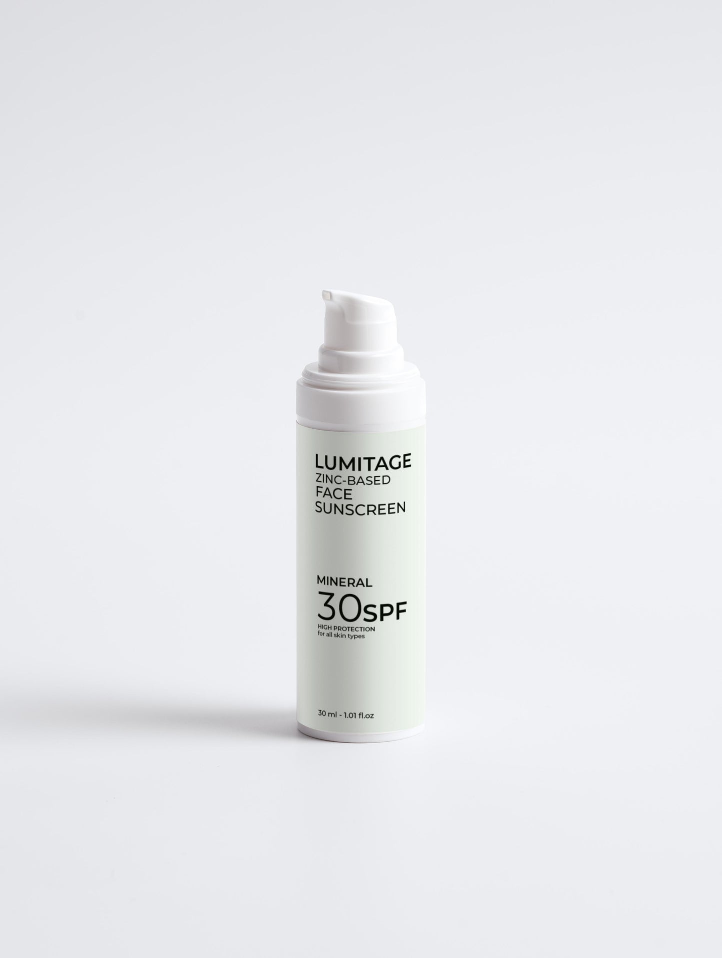 Lumitage sunscreen - the zinc-based organic sunscreen for daily facial use.